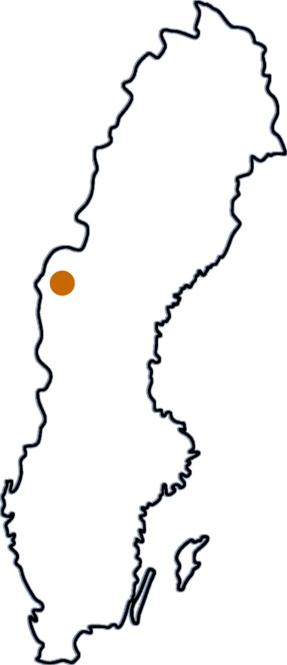 Karta över Sverige med Ånn markerat